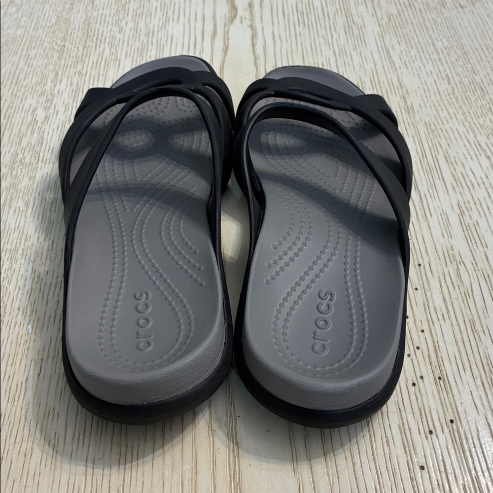 Women’s Crocs Meleen Twist Sandals (Black/Grey) - Picture 4 of 11